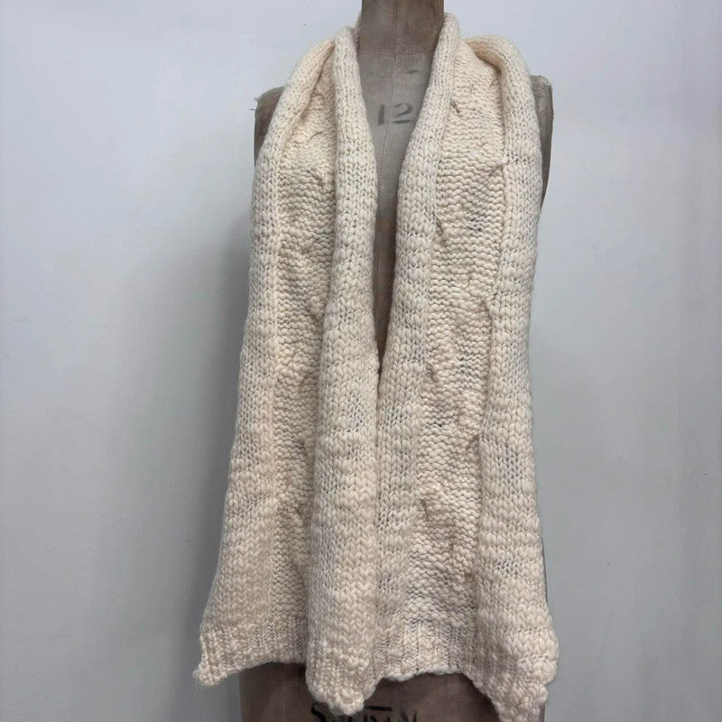 cream cable knit scarf