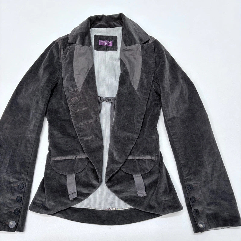flared asymmetric military jacket