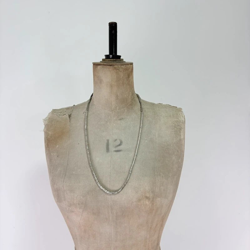 Silver beaded necklace