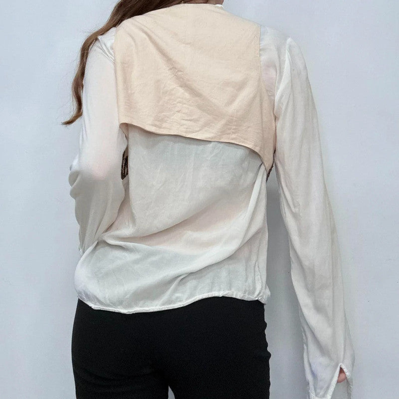 cropped festival boho beaded waistcoat