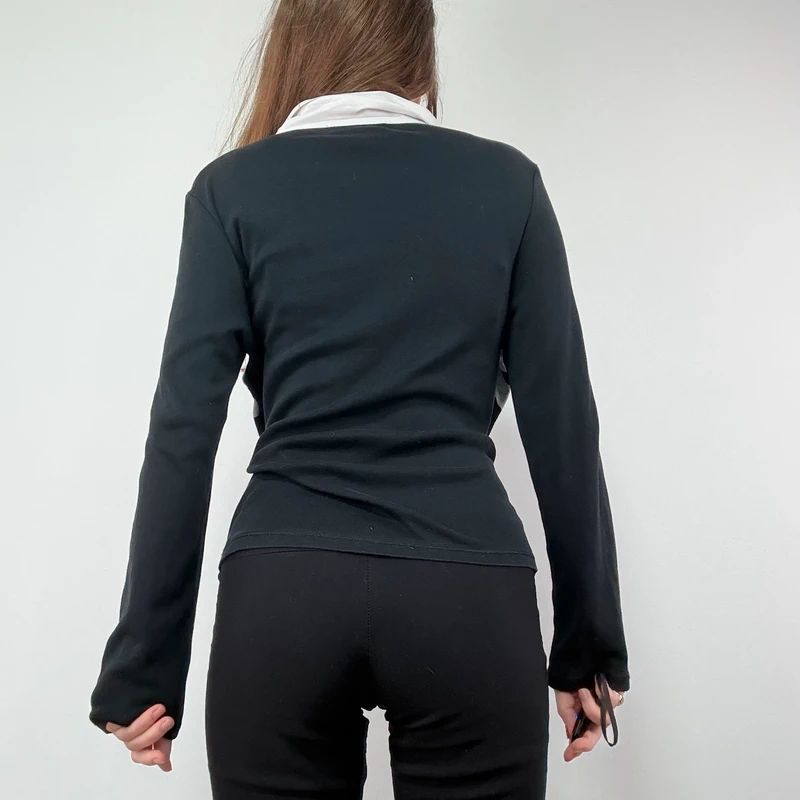 Pinstripe fitted Zip through Cardigan