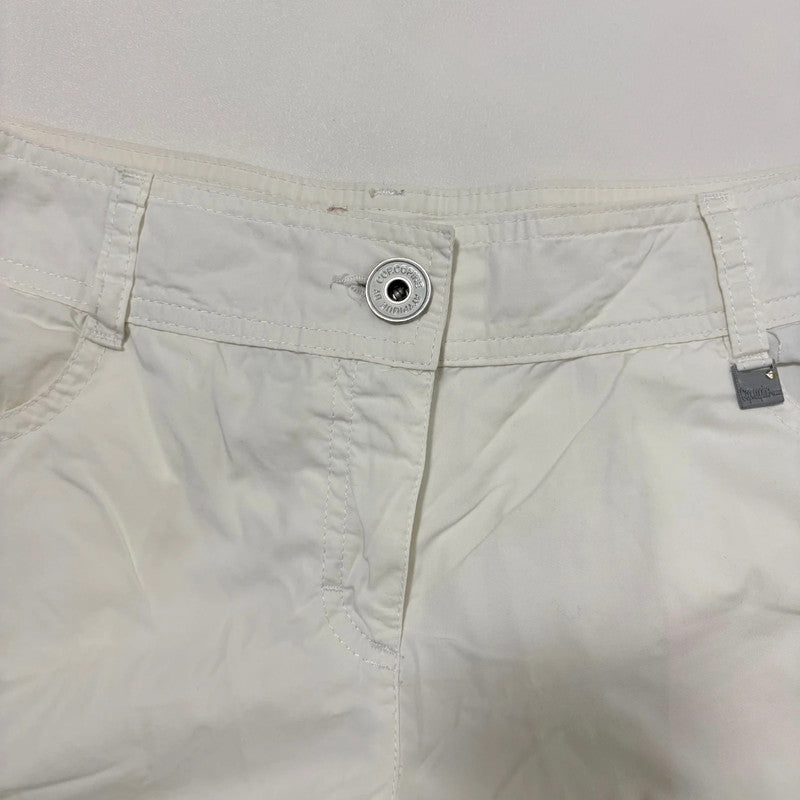 white low rise cop copine trousers