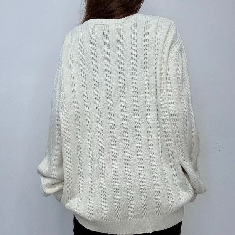 cream knitted oversized jumper