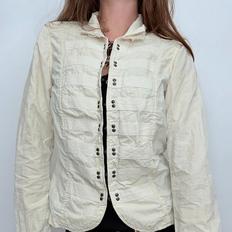 hook and eye fitted military jacket