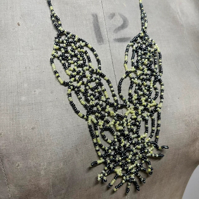 Beaded gothic chandiler necklace