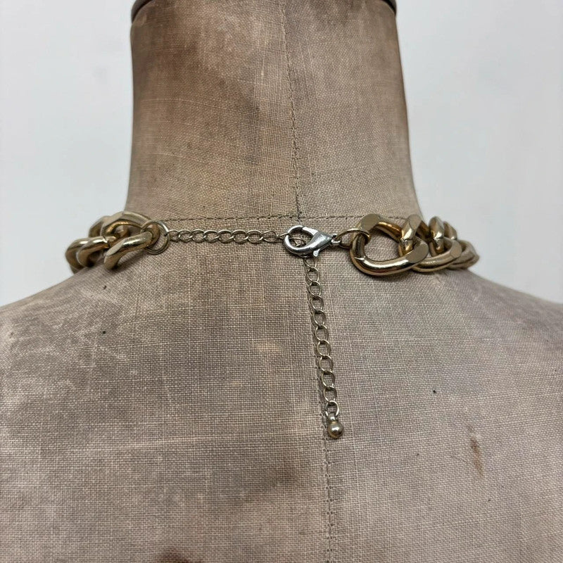 oversized gold chain necklace