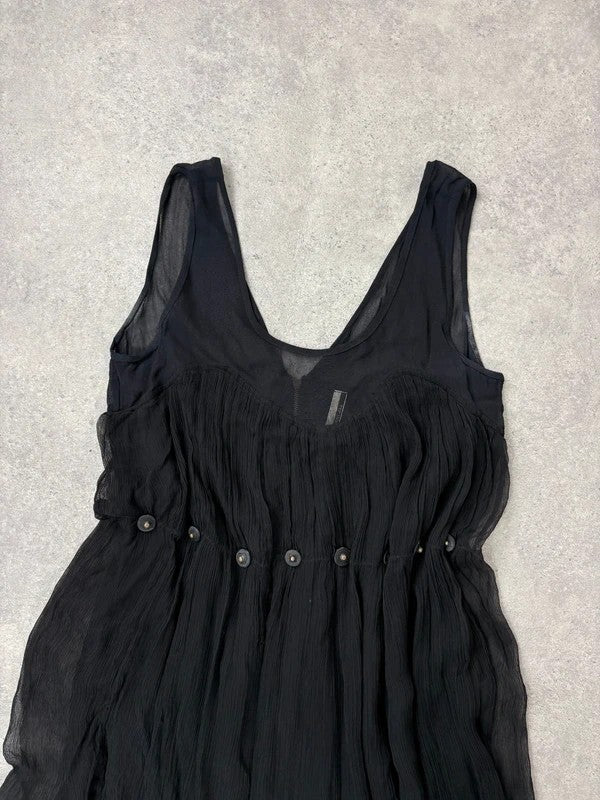 Grunge indie punky layered floaty black dress