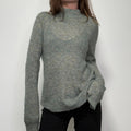 mohair knitted slouchy jumper