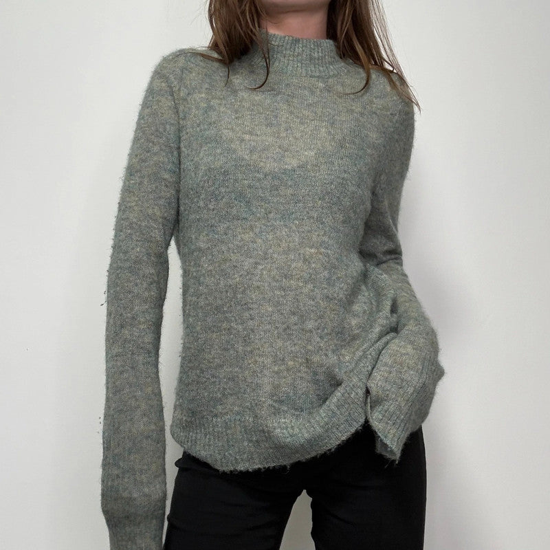 mohair knitted slouchy jumper