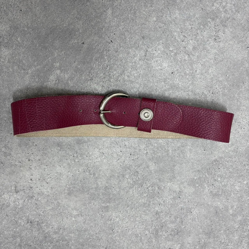 red leather chunky belt
