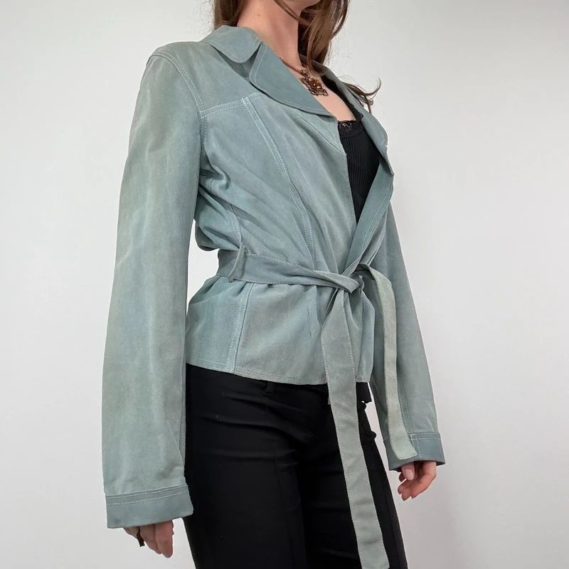 Pale Blue Suede Armani Jacket