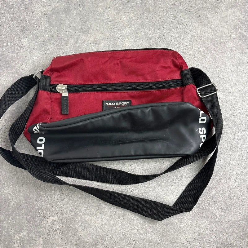 Polo sport RL 90s red logo messenger bag