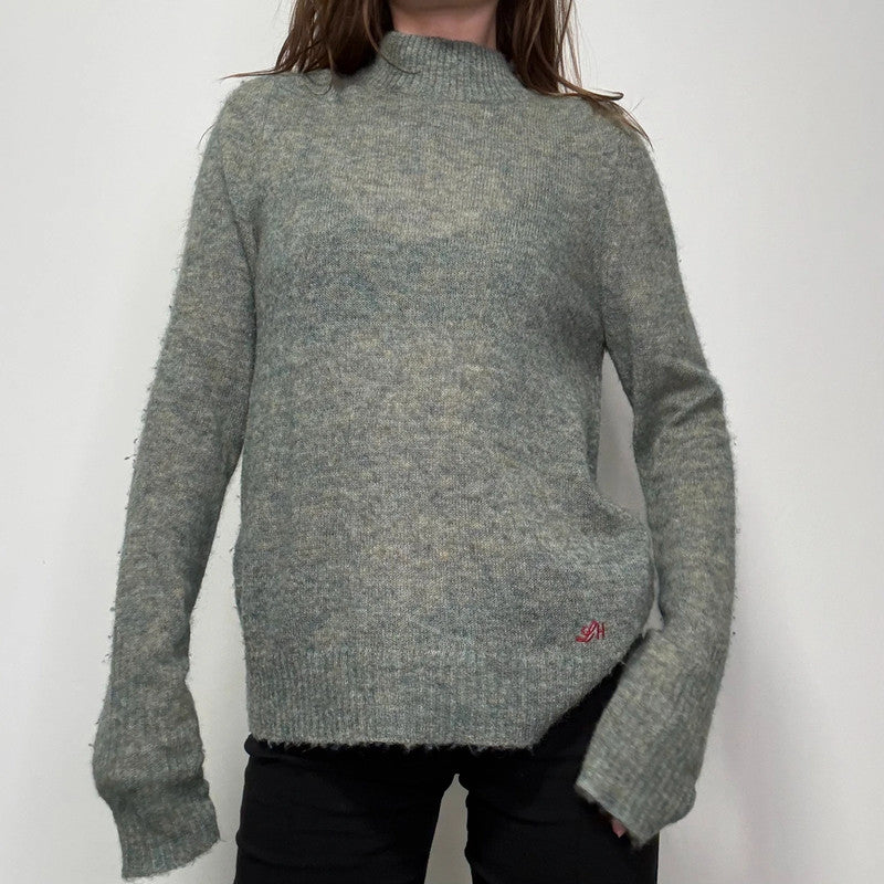 mohair knitted slouchy jumper