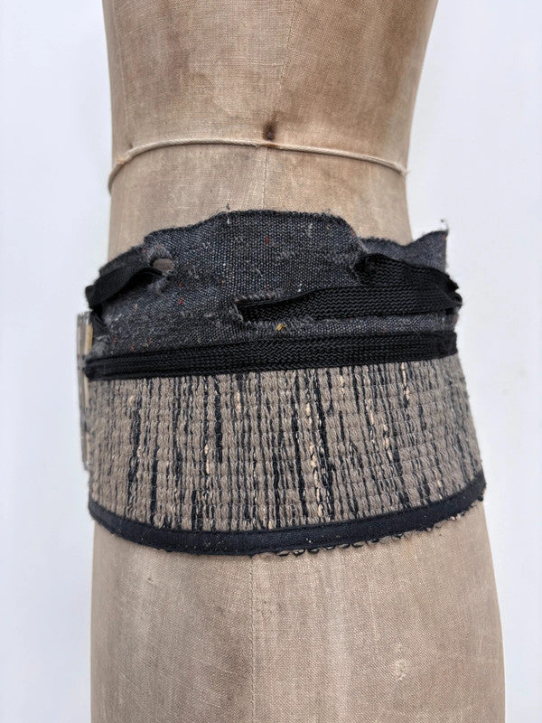 archival chunky knit woven belt