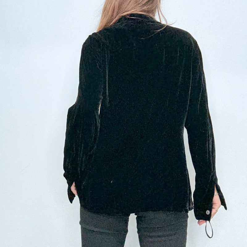 black velvet oversized shirt