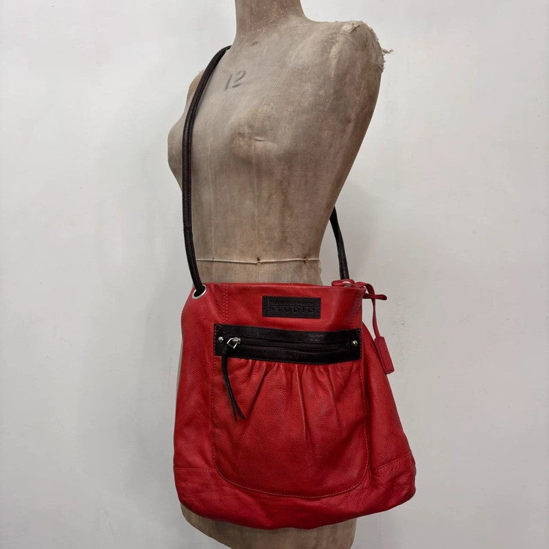 red leather crossbody bag