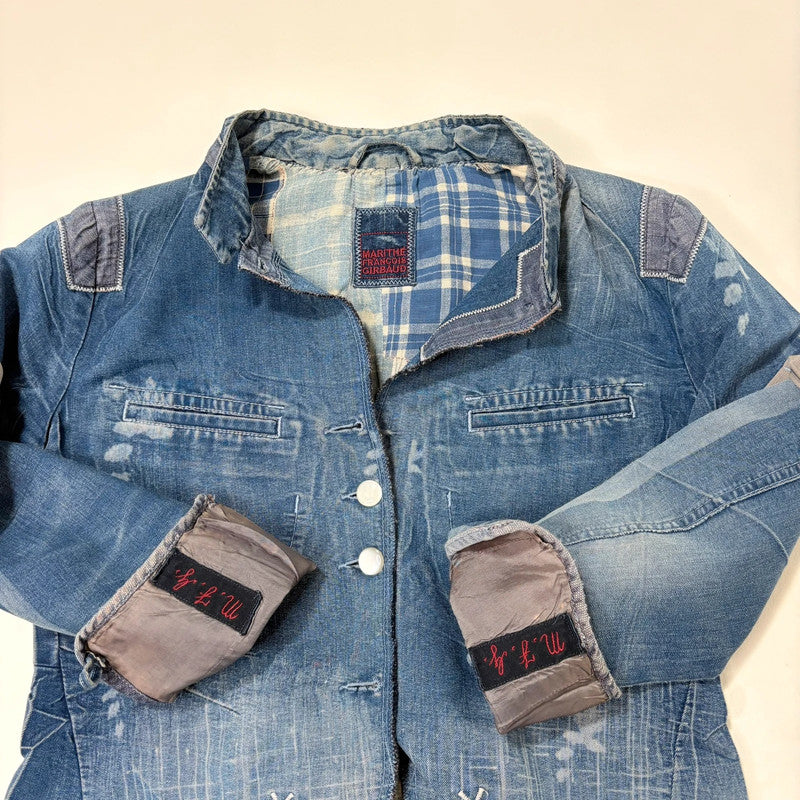 Marithé + François Girbaud distressed denim engineered jacket