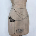 draped silver cop copine waist chain belt