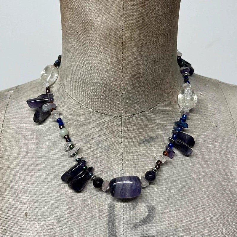 Gemstone crystal necklace