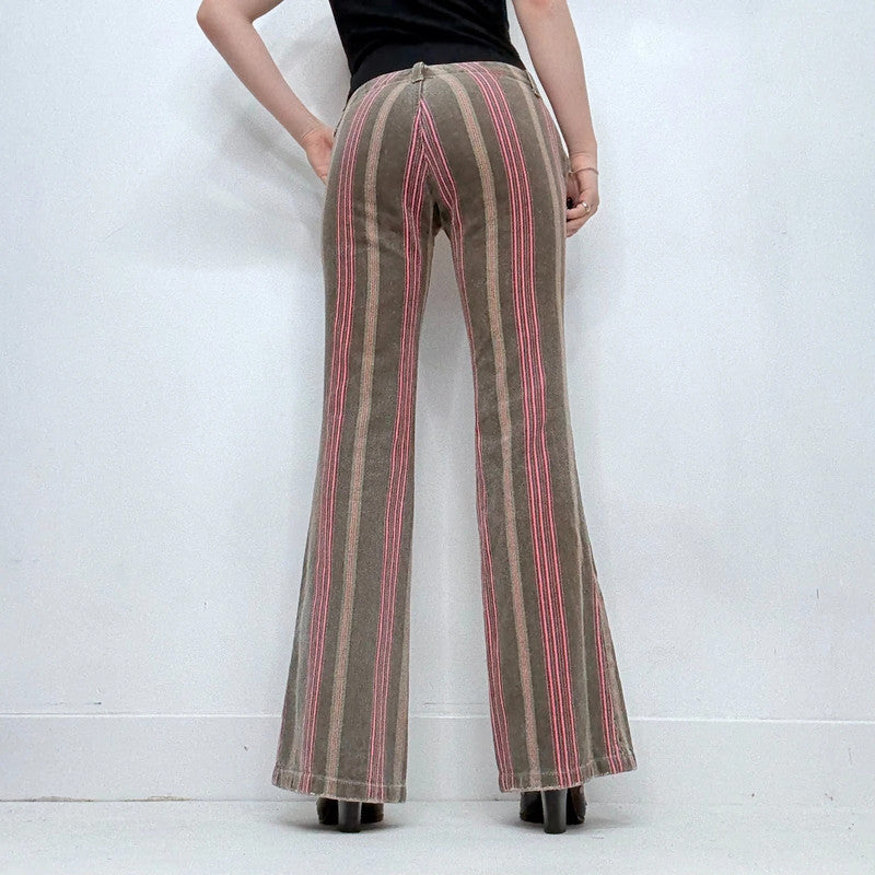 Diesel pinstripe flared jeans