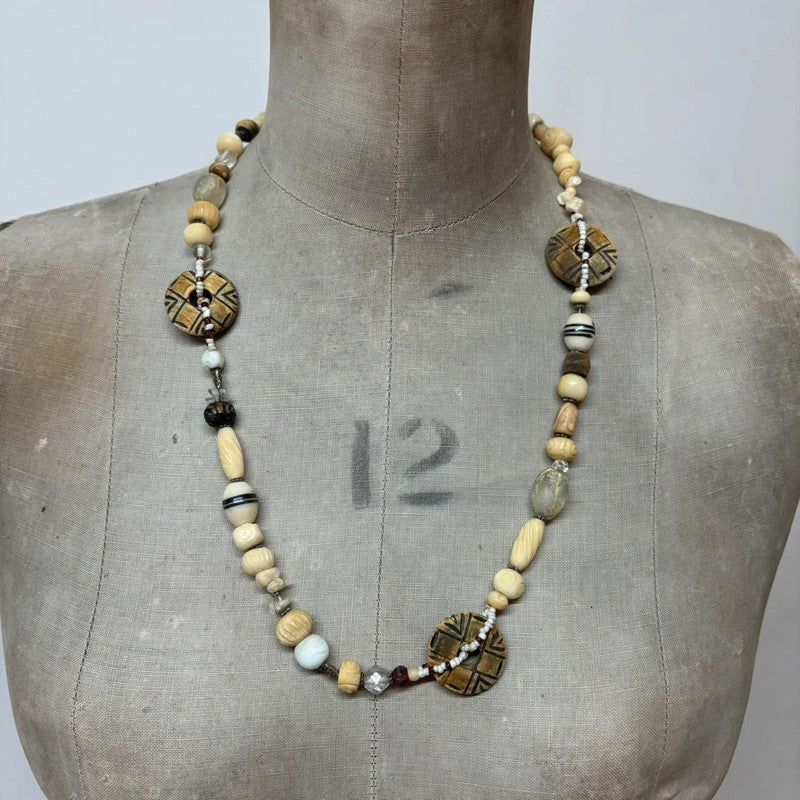 Chunky boho hippie necklace