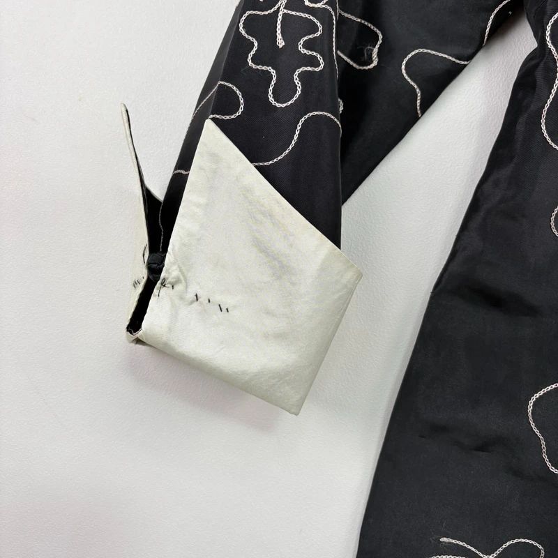 black Embroidered Silk Jacket