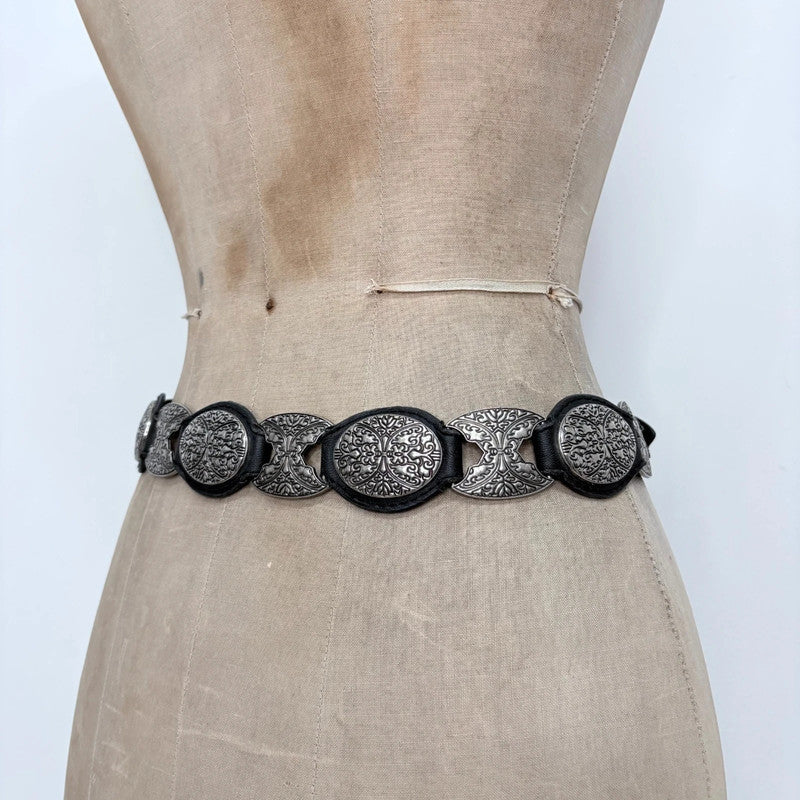 oversized chunky metal chain belt