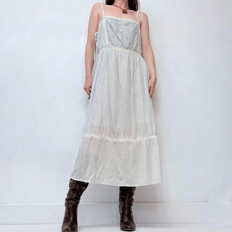 baby blue lace cotton maxi dress