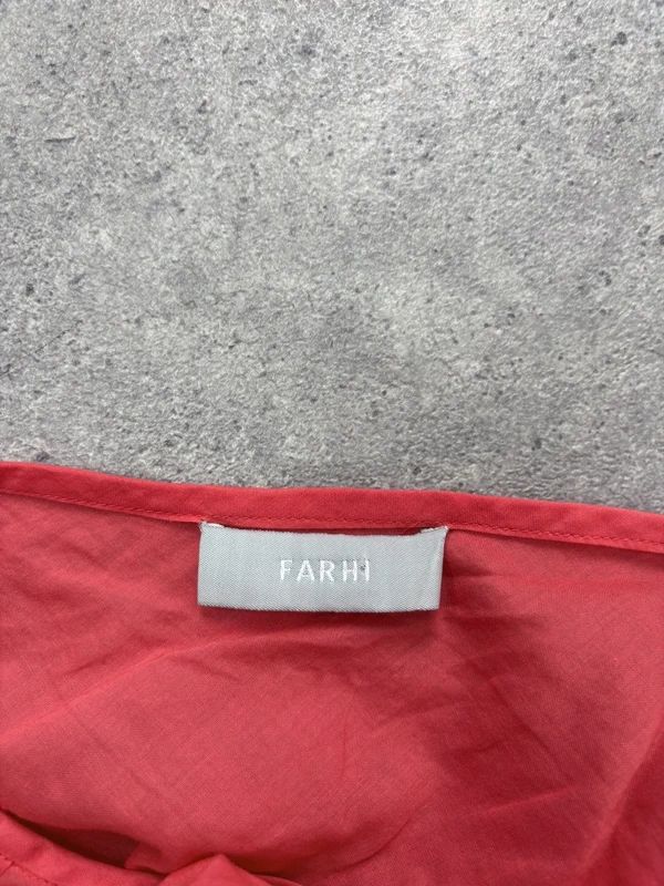coral cotton flared slip dress