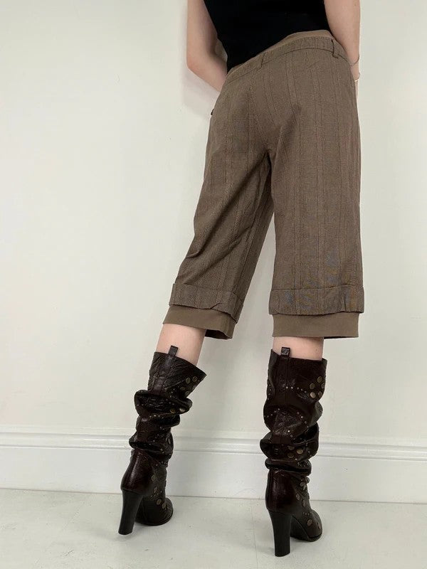 Cop Copine brown cropped capri pants