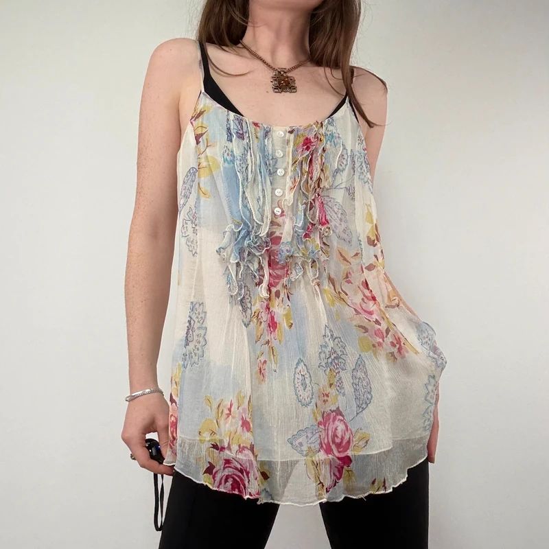 Floaty Fairy Sheer Silk Cami Vest