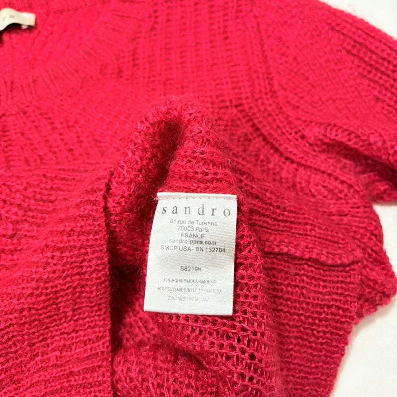 Sandro red wool knitted jumper