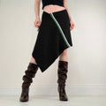 Cop Copine asymmetric black pinstripe skirt