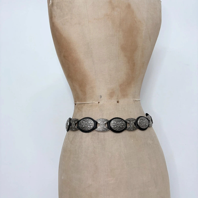 oversized chunky metal chain belt
