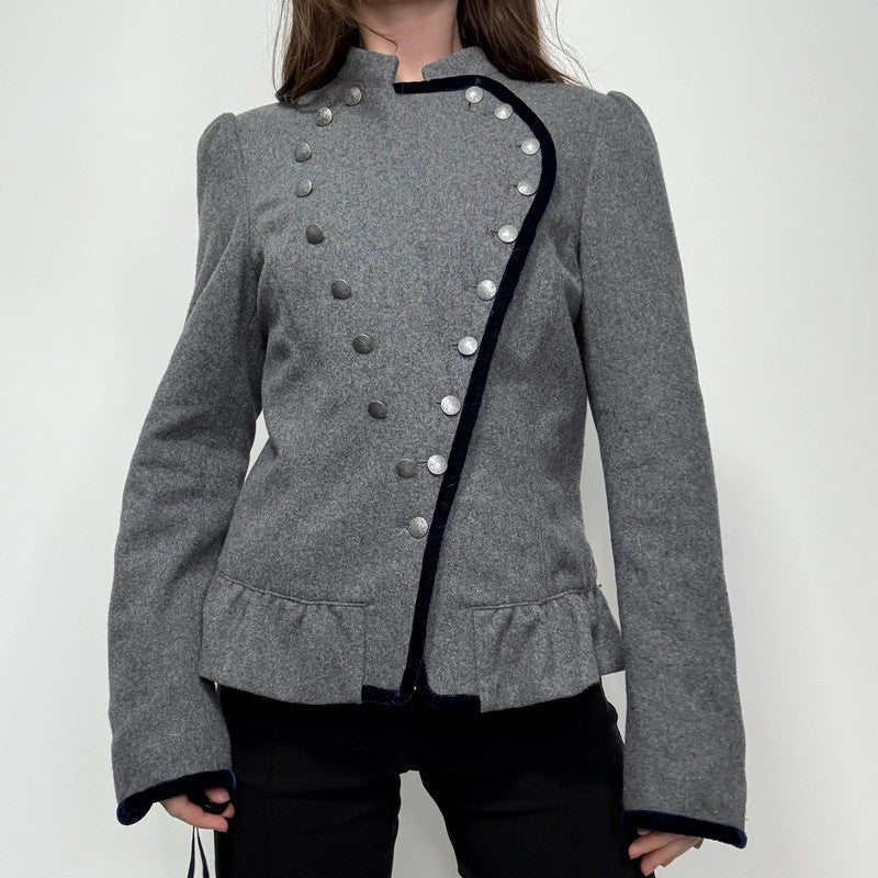studded wool military napolionic jacket