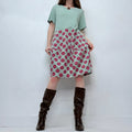 structured polka dot puff dress