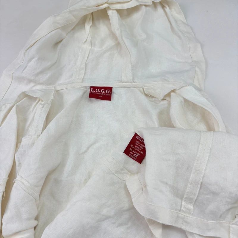 White Linen mini cropped shirt