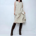 asymmetric linen maxi dress