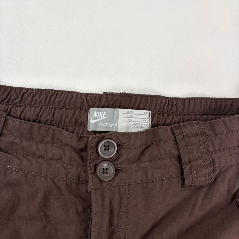 brown Nike low rise tracksuit bottoms