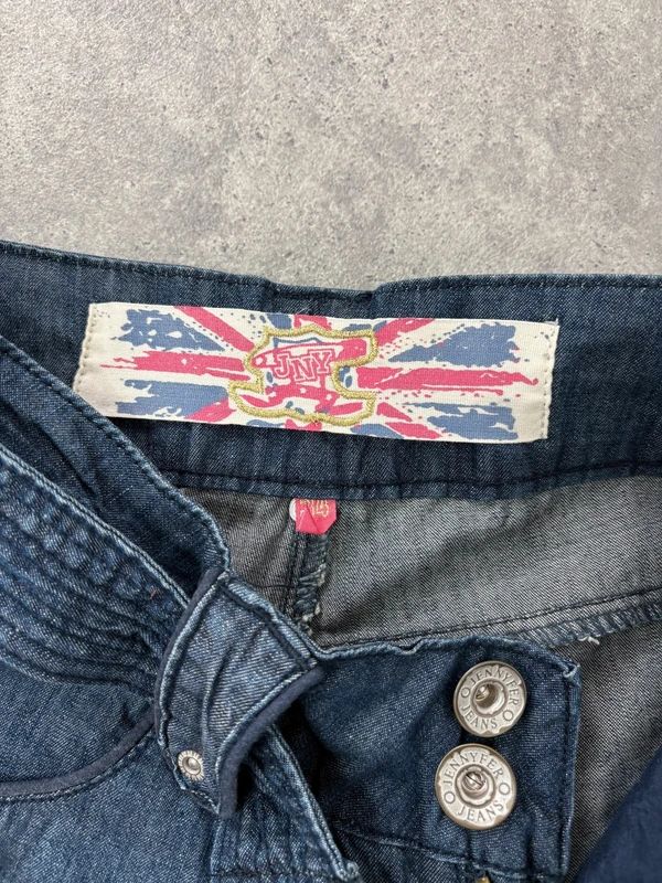 cropped denim puff capri pants