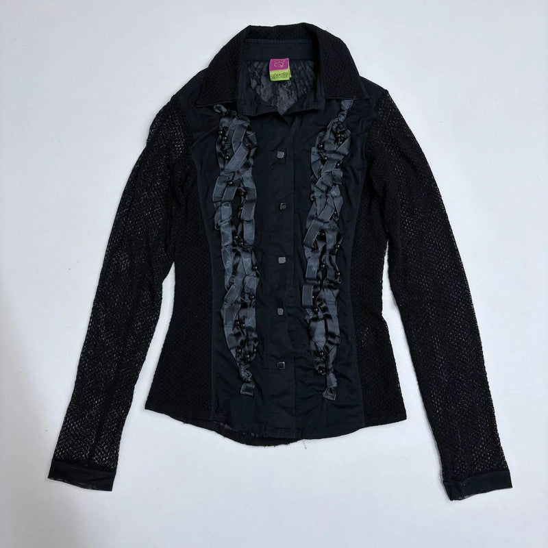 black lace Save the Queen shirt