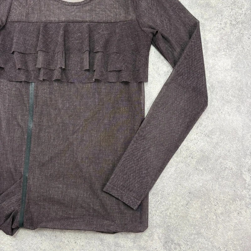 Brown Cop Copine long sleeve layered top