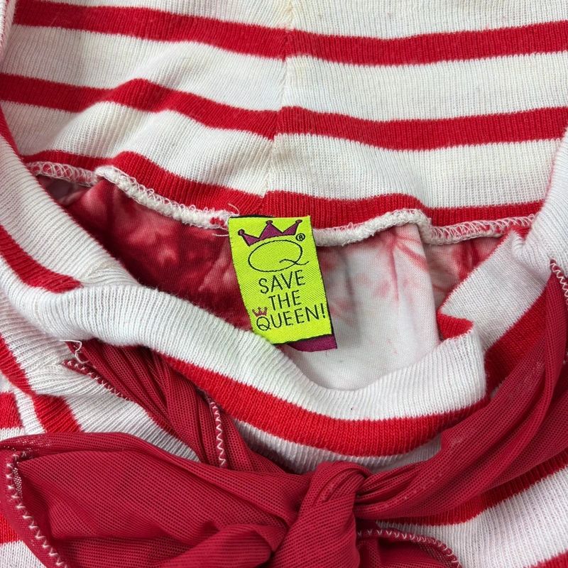 Save the Queen striped flared shirt