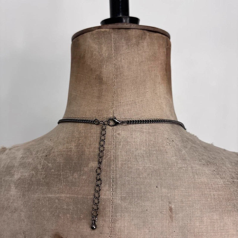 black gothic grunge necklace