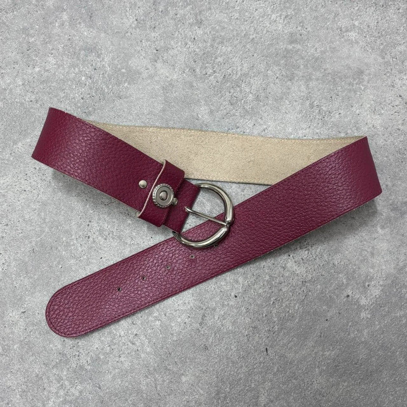 red leather chunky belt