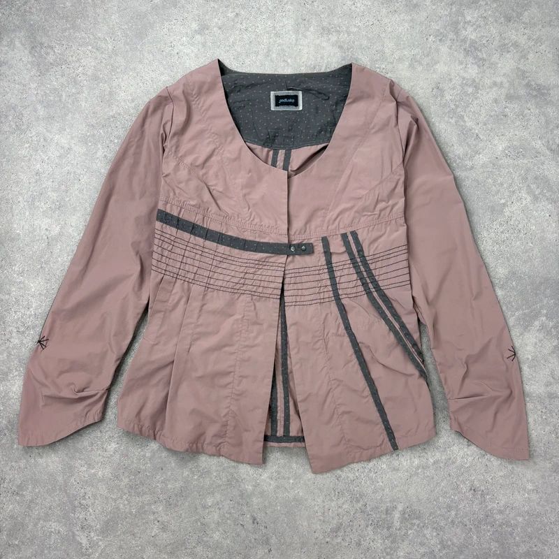 pink structured flared engineered shirt