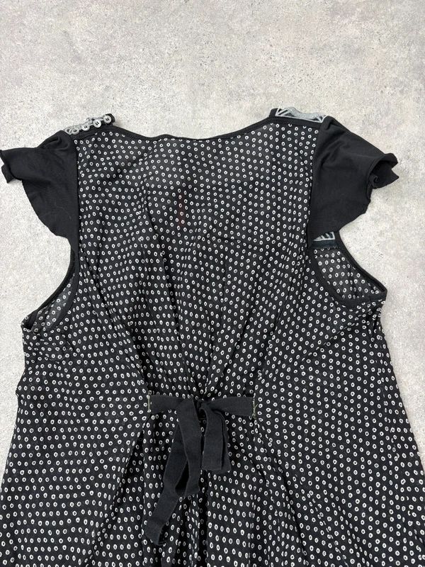 black polkadot Cop Copine midi dress