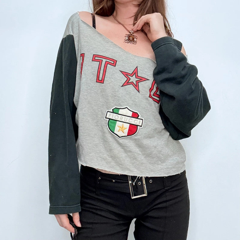 slouchy off the shoulder sweater