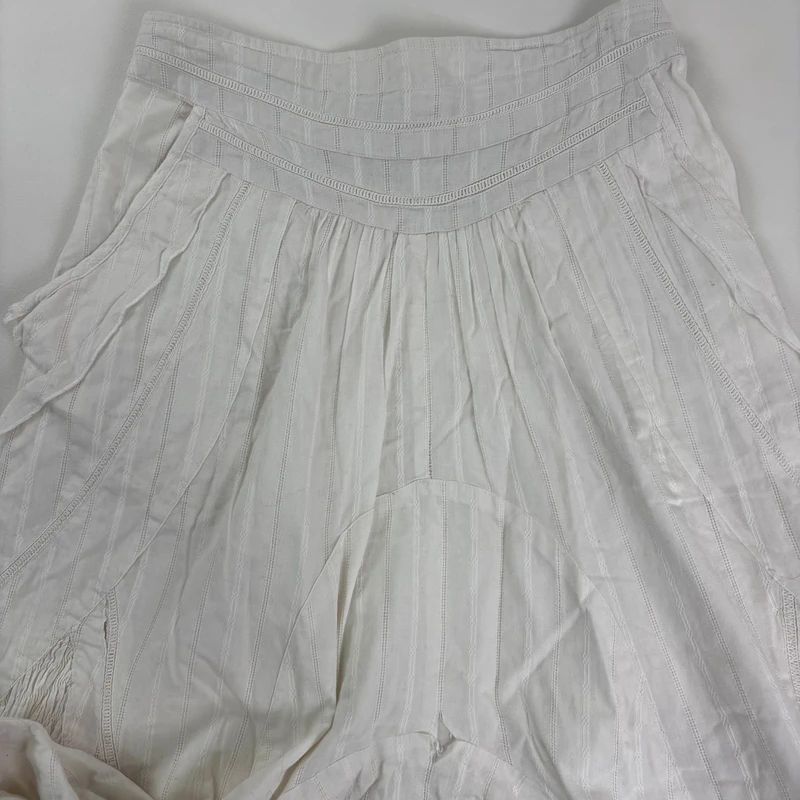 white cotton pleated puff bloomer trousers
