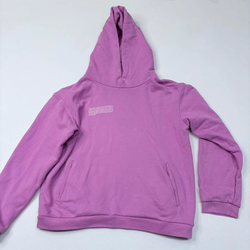 pink pangia cropped cotton hoodie